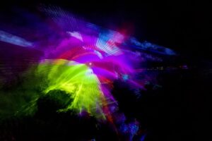 Colorful laser light burst motion